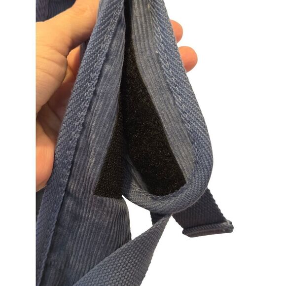 FOSSIL Vintage Y2K Blue Corduroy Crossbody Bag/Purse, Hook-and-loop Travel NWT - Picture 5 of 11